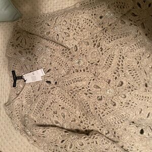 White House Black Market Cream Sweater